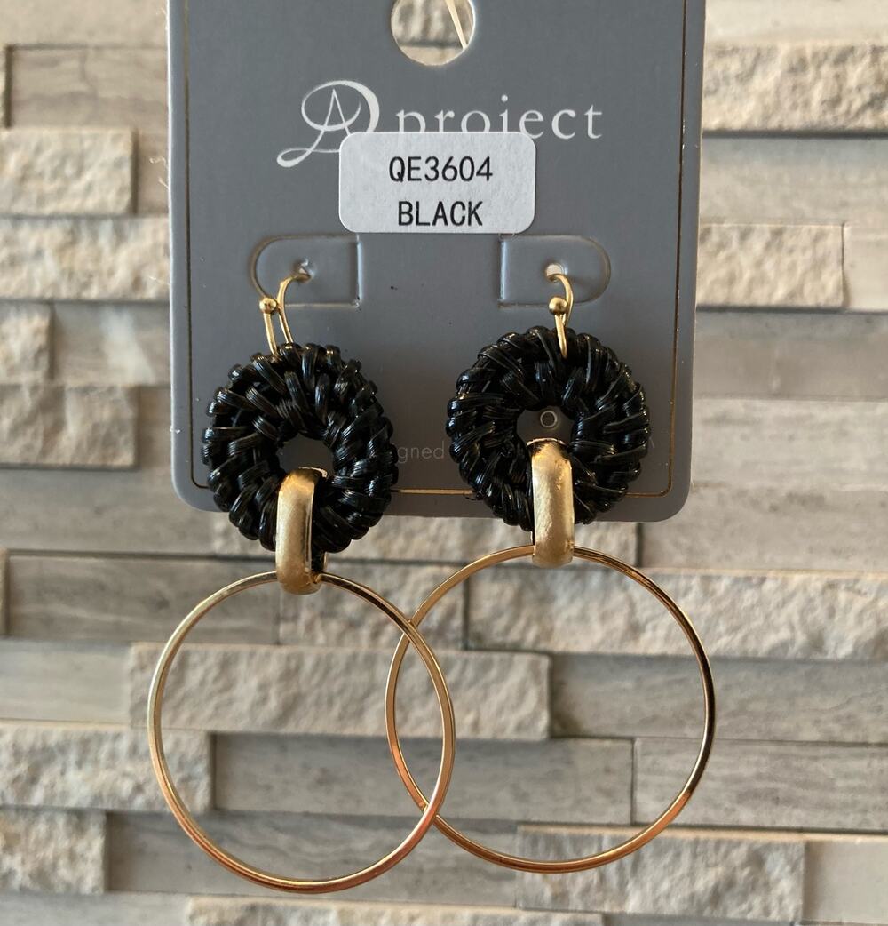2/$24! Earrings Gold and Black